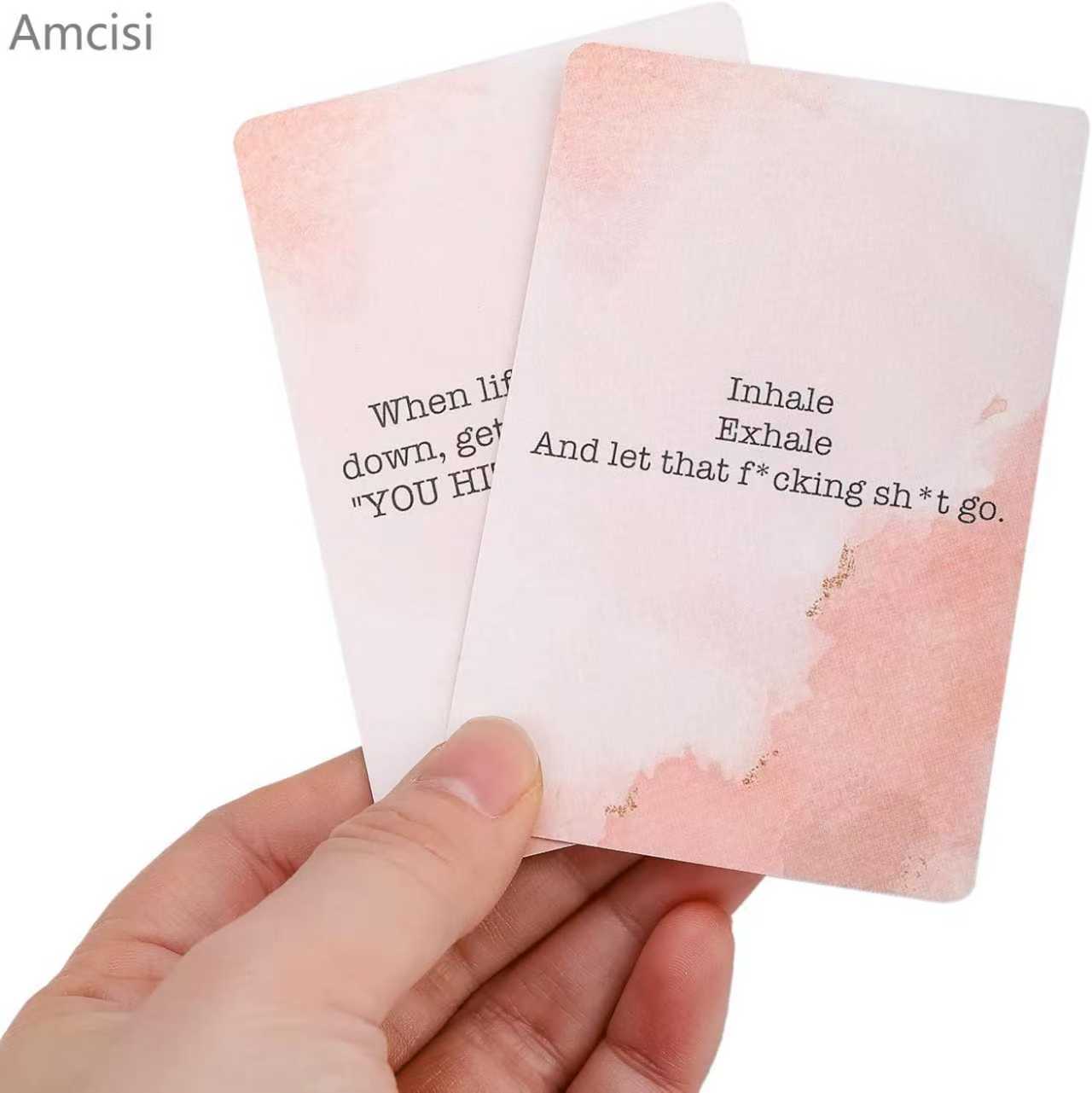 Amcisi Badass Affirmation Cards - Daily Motivational and Inspirational Cards, Birthday Gifts for Women Her,Funny Gift Ideas for Friends